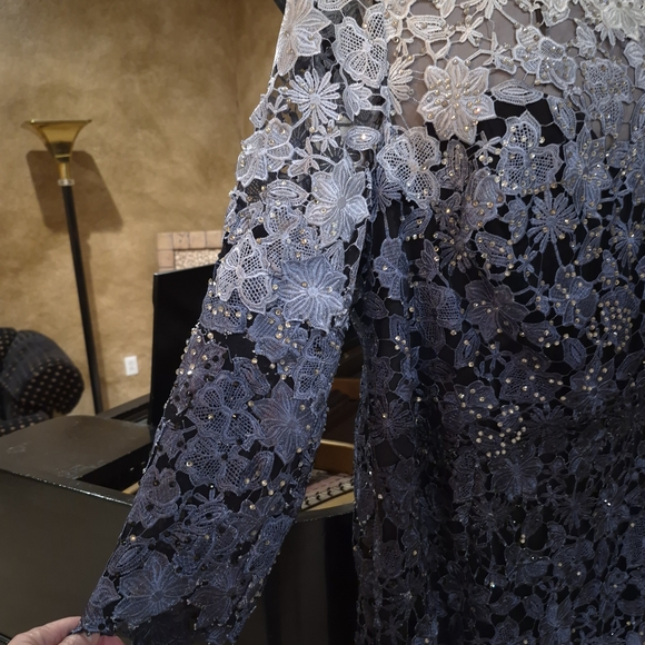 Elegant Lace Overlay Dress Plus Size Custom Wedding Mother Of Bride - Picture 10 of 11